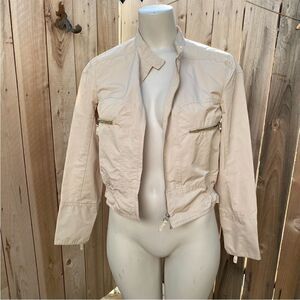 Nude color moto jacket size small